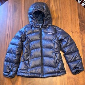 Patagonia Hi-Loft Down Sweater Hoody, XS, Blue